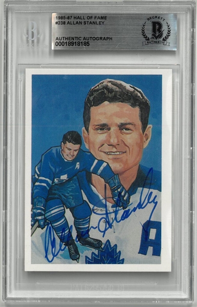 Allan Stanley Autographed 1985-87 Hall of Fame