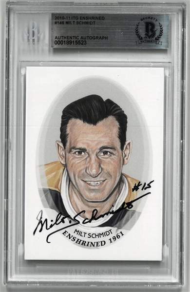 Milt Schmidt Autographed 2010/11 ITG