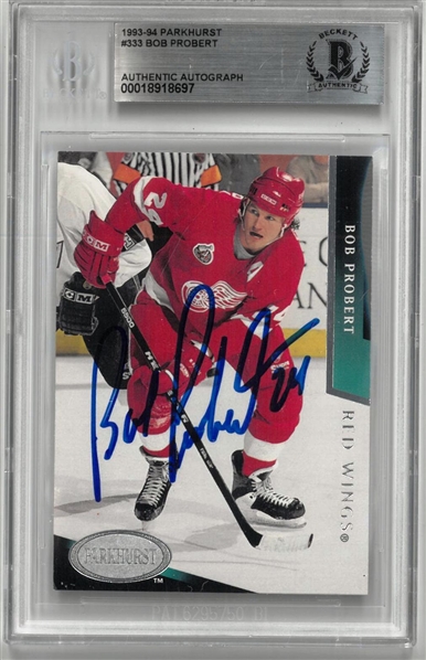 Bob Probert Autographed 1993/94 Parkhurst