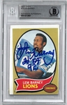 Lem Barney Autographed 1970 Topps