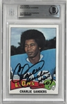 Charlie Sanders Autographed 1975 Topps