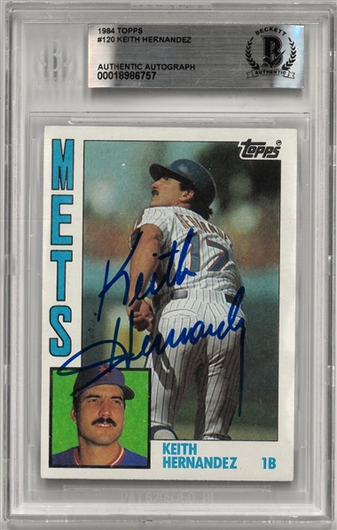 Keith Hernandez Autographed 1984 Topps