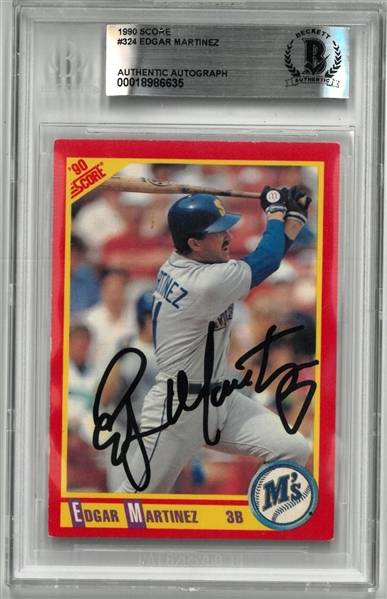 Edgar Martinez Autographed 1990 Score