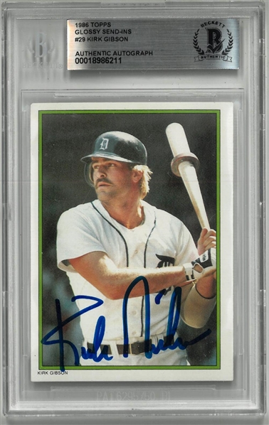 Kirk Gibson Autographed 1986 Topps Glossy