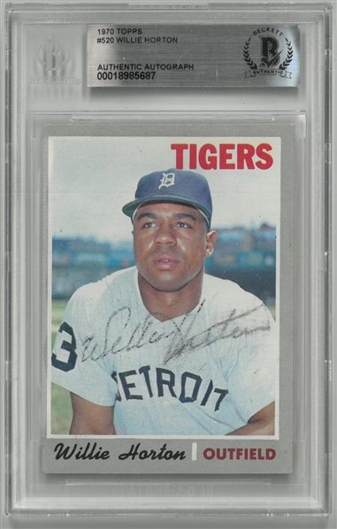 Willie Horton Autographed 1970 Topps