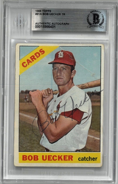Bob Uecker Autographed 1966 Topps