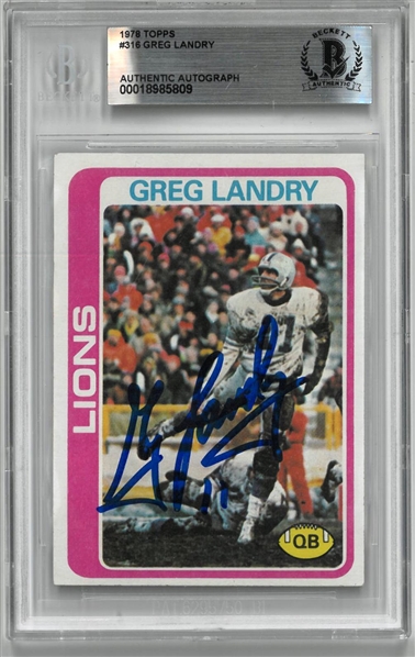 Greg Landry Autographed 1978 Topps
