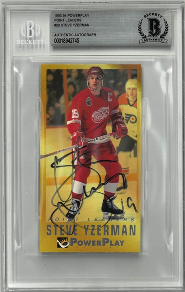 Steve Yzerman Autographed 1993/94 Power Play