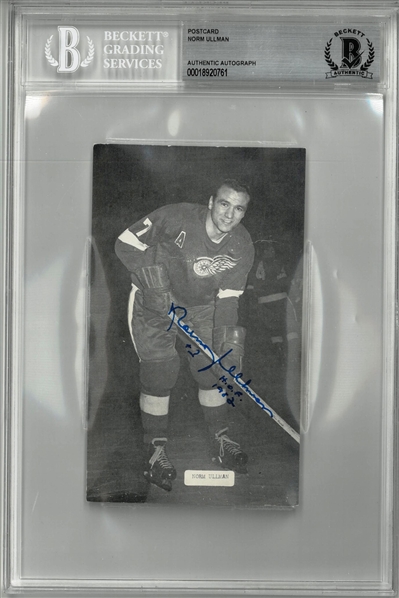 Norm Ullman Autographed Postcard