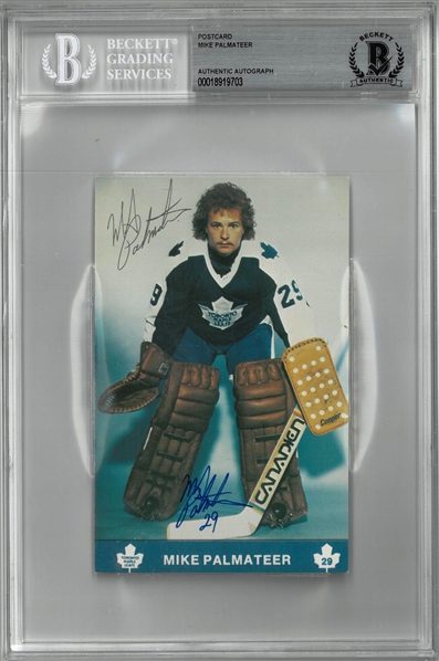 Mike Palmateer Autographed Postcard