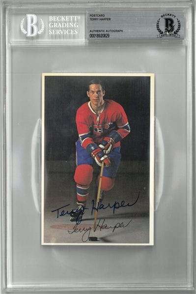 Terry Harper Autographed Postcard