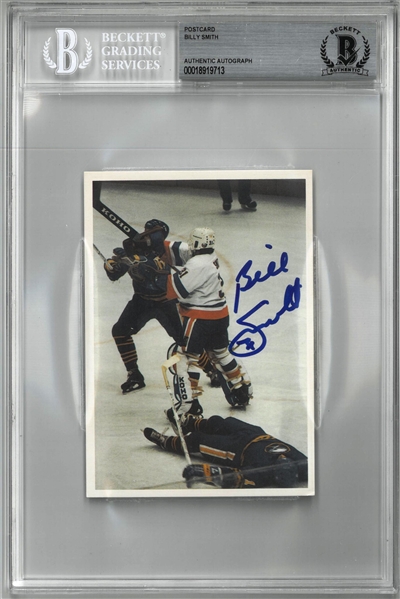 Billy Smith Autographed Postcard