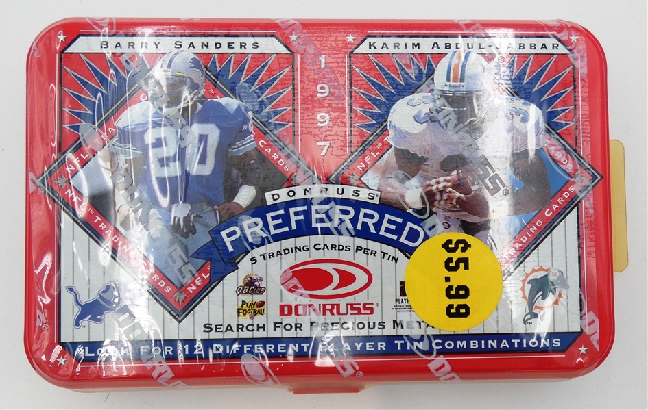 1997 Donruss Preferred Football Tin