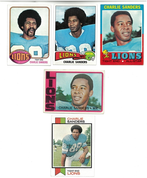 Charlie Sanders Card Lot