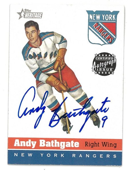 Andy Bathgate Autographed Topps Heritage