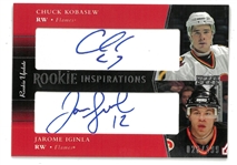 Jerome Iginla & Chuck Kobasew Autographed 2006/07 Upper Deck