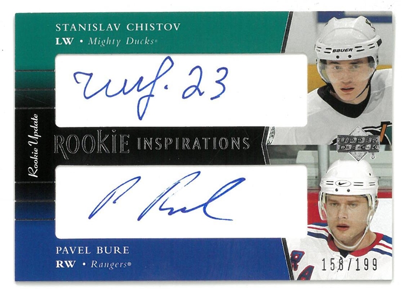 Pavel Bure & Stanislav Chistov Autographed 2006/07 Upper Deck