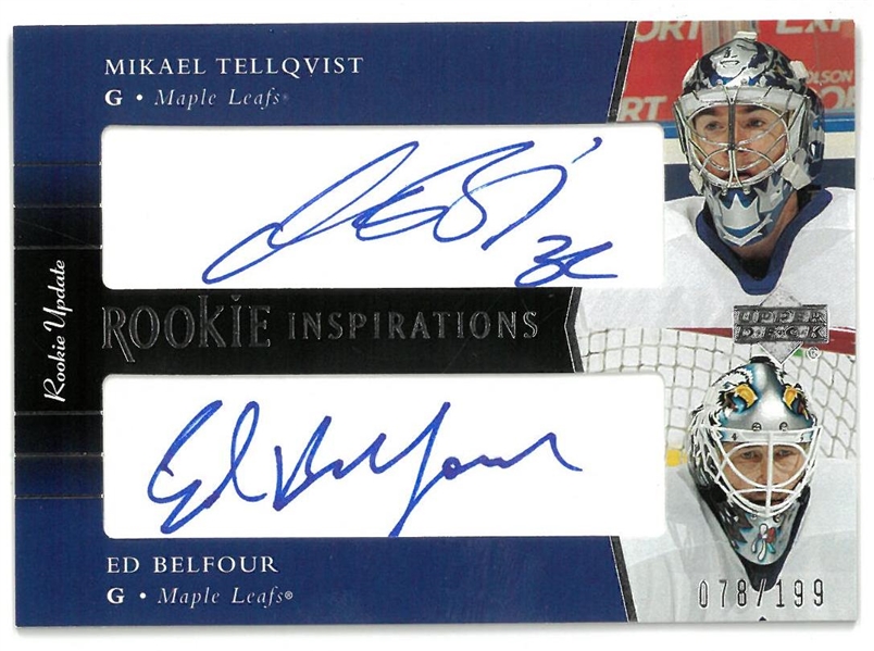 Ed Belfour & Mikael Tellqvist Autographed 2006/07 Upper Deck