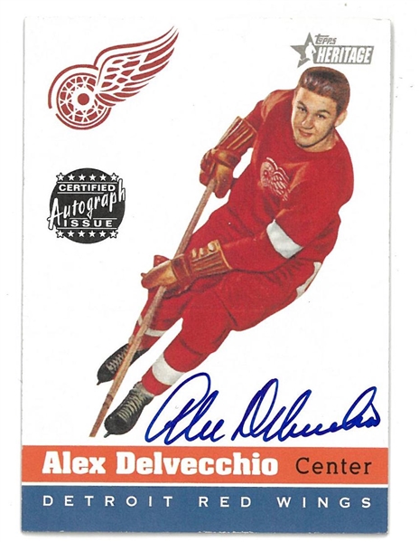 Alex Delvecchio Autographed Topps Heritage