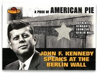 John F. Kennedy 2001 Topps American Pie Berlin Wall Card