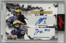 J.J. McCarthy & Cade McNamara Autographed Leaf