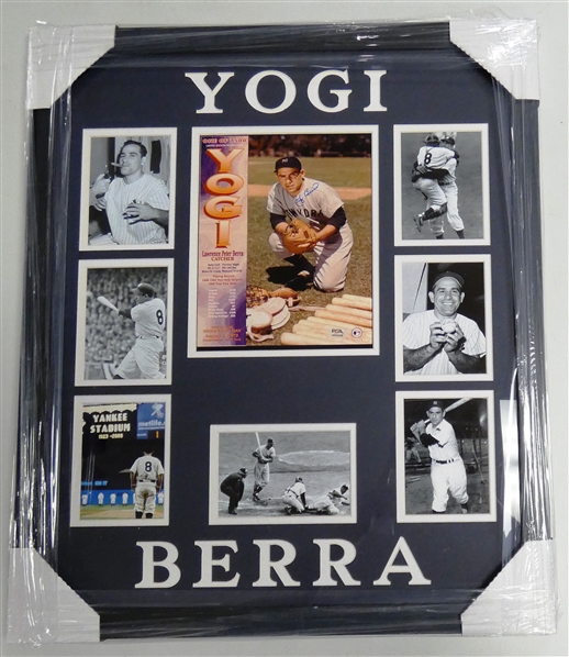Yogi Berra Autographed Framed Collage