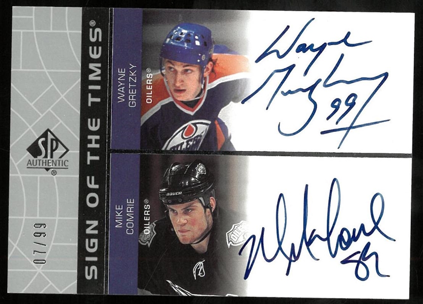 Wayne Gretzky & Mike Comrie Autographed 2002-03 SP Authentic
