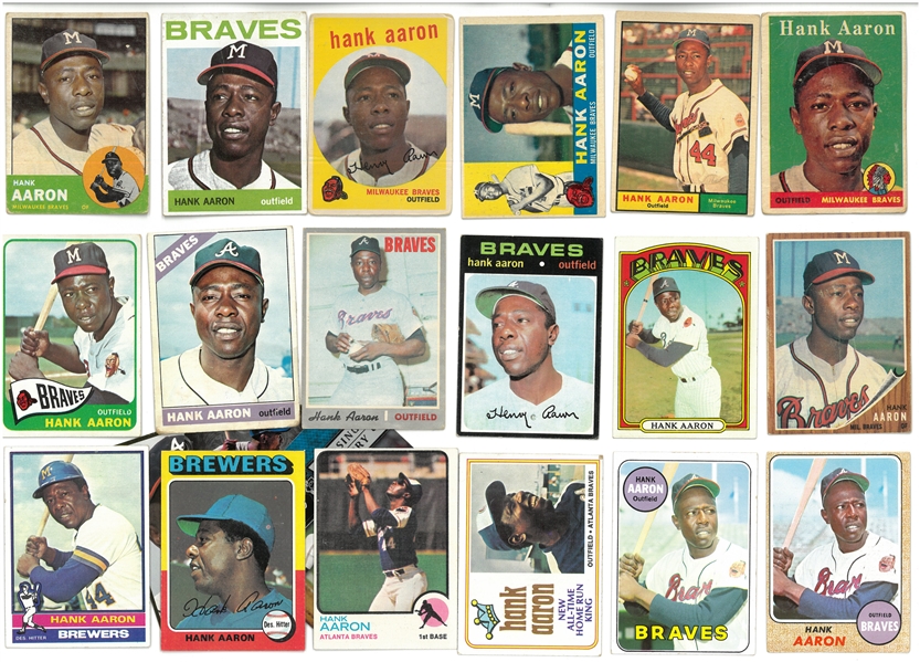 Hank Aaron Card Lot