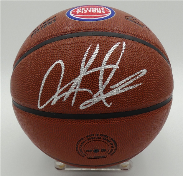 Dennis Rodman Autographed Pistons Basketball