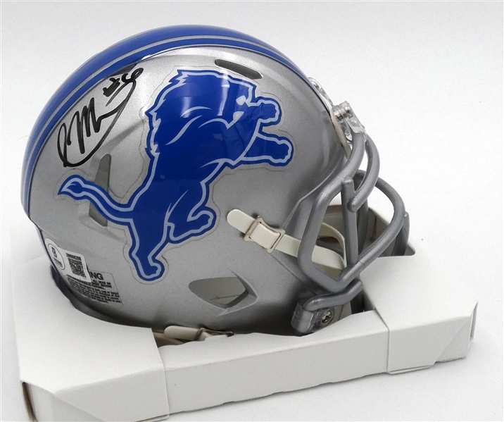 Ifeatu Melifonwu Autographed Lions Mini Helmet