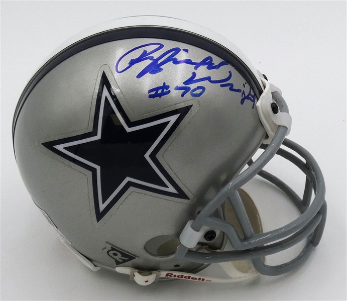 Rayfield Wright Autographed Cowboys Mini Helmet