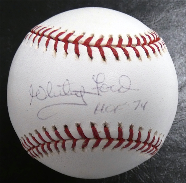 Whitey Ford Autographed Baseball