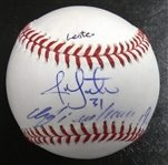 Jon Lester Autographed Baseball