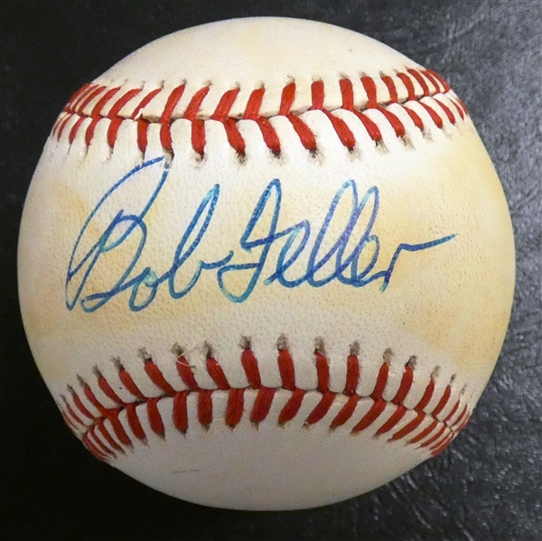 Bob Feller Autographed Baseball