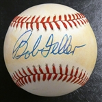 Bob Feller Autographed Baseball