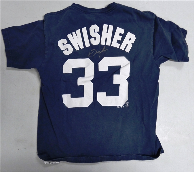 Nick Swisher Autographed Kids T-Shirt