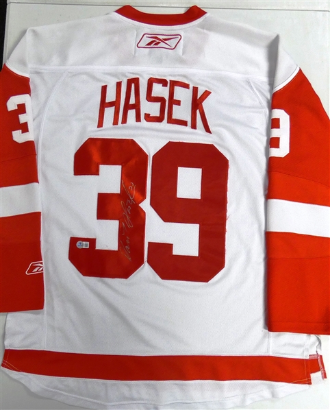Dominik Hasek Autographed 2008 Stanley Cup Jersey