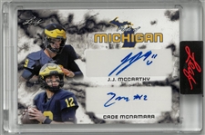 J.J. McCarthy & Cade McNamara Autographed Leaf