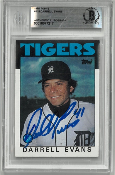 Darrell Evans Autographed 1986 Topps