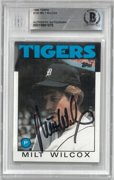 Milt Wilcox Autographed 1986 Topps