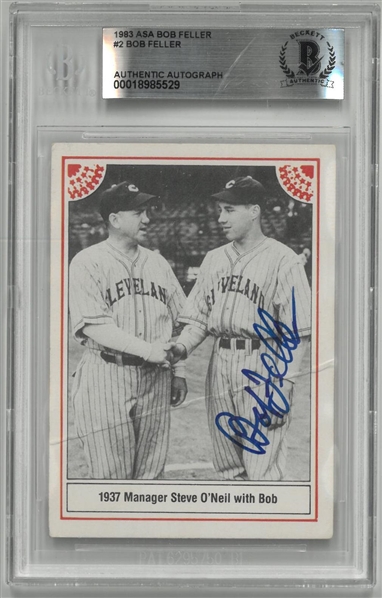 Bob Feller Autographed 1983 ASA