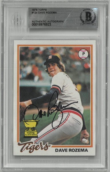 Dave Rozema Autographed 1978 Topps
