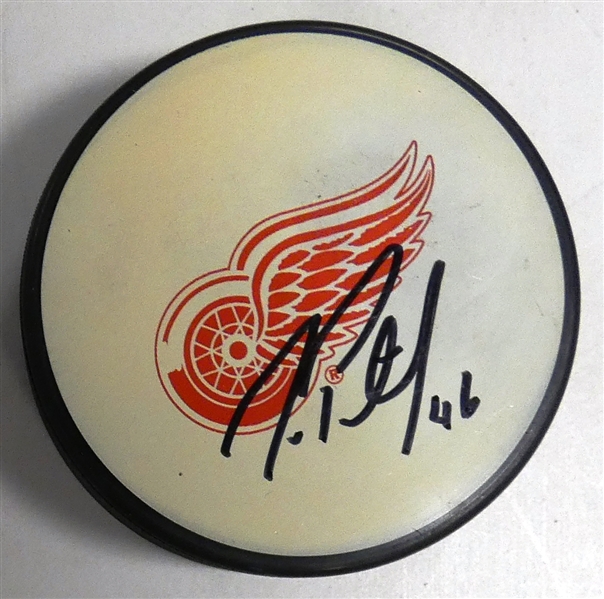 Jeff Petry Autographed Red Wings Puck