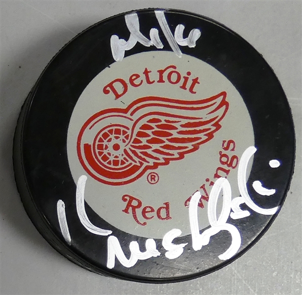 Mike Krushelnyski Autographed Red Wings Puck