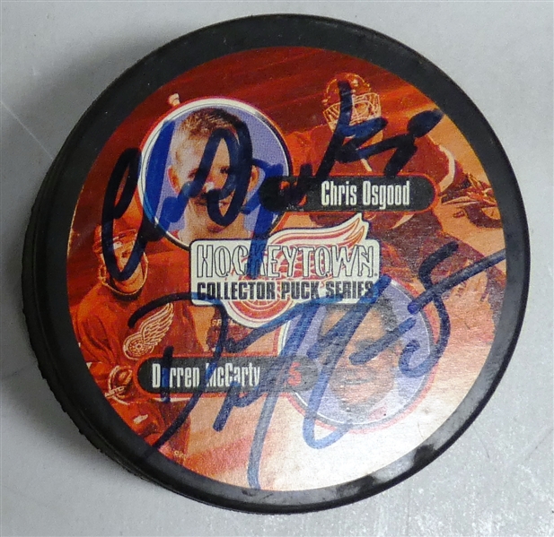 Chris Osgood & Darren McCarty Autographed Puck