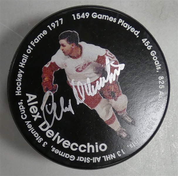 Alex Delvecchio Autographed Commemorative Puck