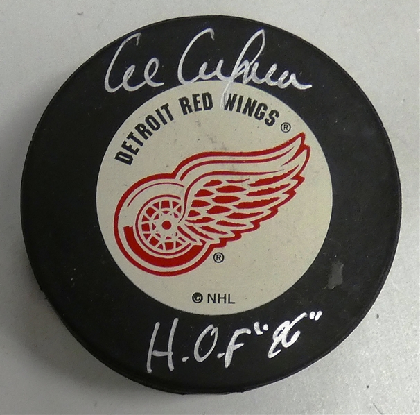 Al Arbour Autographed Red Wings Puck
