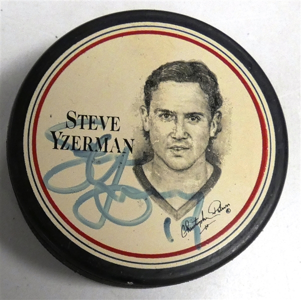 Steve Yzerman Autographed Photo Puck