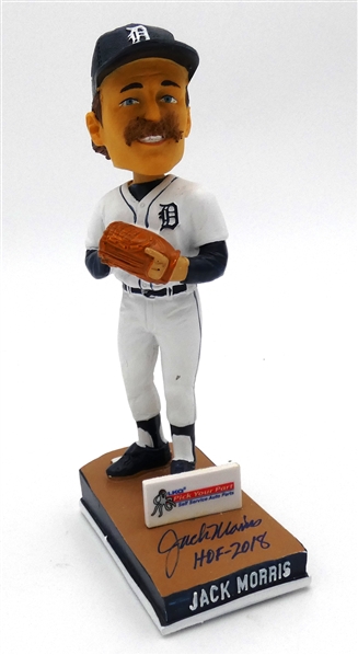 Jack Morris Autographed Fuzzy Mustache Bobblehead