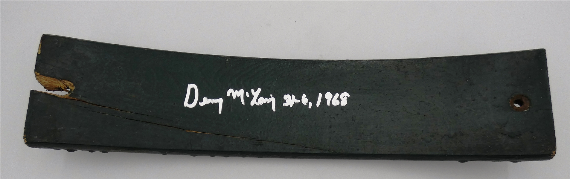 Denny McLain Autographed Tiger Stadium Seat Slat